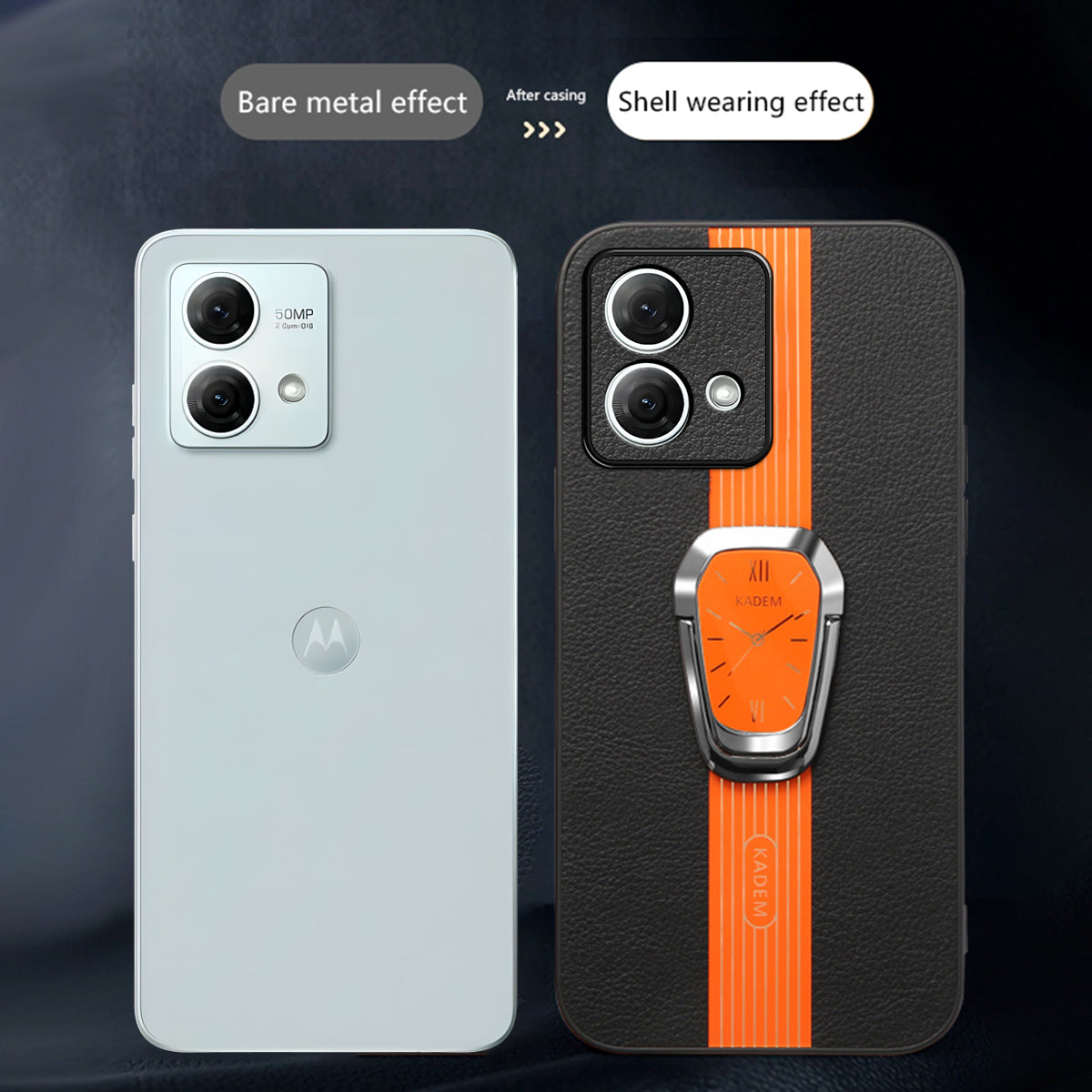 KADEM For Motorola Moto G84 5G Kickstand Mobile Phone Case PU+TPU+Acrylic Cover Anti-Scratch Phone Shell KADEM For Motorola Moto G84 5G Kickstand Mobile Phone Case PU+TPU+Acrylic Cover Anti-Scratch Phone Shell
